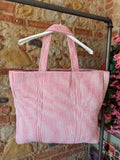 Sac matelassé réversible tiger rose