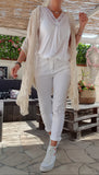 Kimono beige  boho dentelle