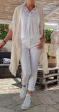 Kimono beige  boho dentelle