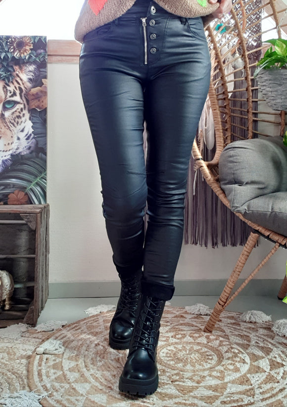 Jeans Melly huilé noir