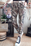 Jogg camouflage fond beige