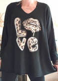 Pull Oversize noir Love