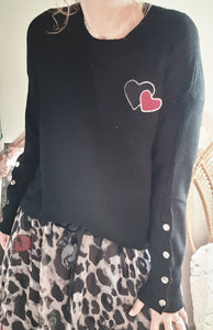 Pull noir Coeur