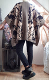 Poncho Cosmoda camel/noir