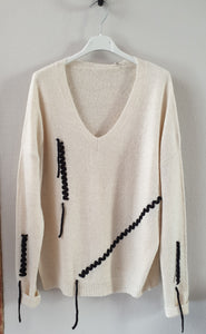 Pull couture blanc