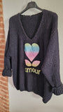 Pull Amour Noir