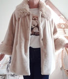 Manteau Fausse fourrure beige