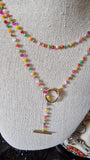 Collier multicolor double