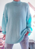 Pull Oversize bleu