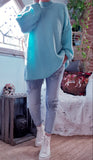 Pull Oversize bleu