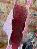 Sac matelassé réversible tiger rose