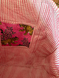 Sac matelassé réversible tiger rose