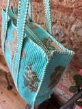 Sac matelassé Palma turquoise