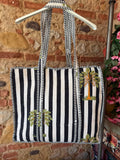 Sac matelassé à rayures