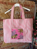 Sac matelassé réversible tiger rose