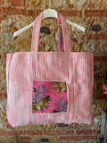 Sac matelassé réversible tiger rose