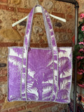 Sac matelassé violet
