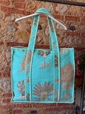 Sac matelassé Palma turquoise