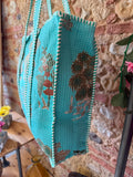 Sac matelassé Palma turquoise