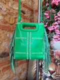 Sac à franges Milo vert