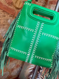 Sac à franges Milo vert