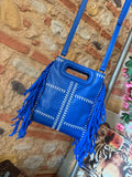 Sac à franges Milo bleu électrique
