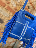 Sac à franges Milo bleu électrique