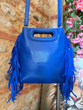 Sac à franges Milo bleu électrique