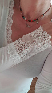 Sous pull Dentelle blanc