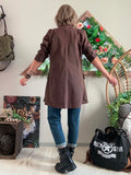 Veste longue MJ chocolat du 36 au 42/44
