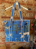 Sac matelassé Amazonie bleu