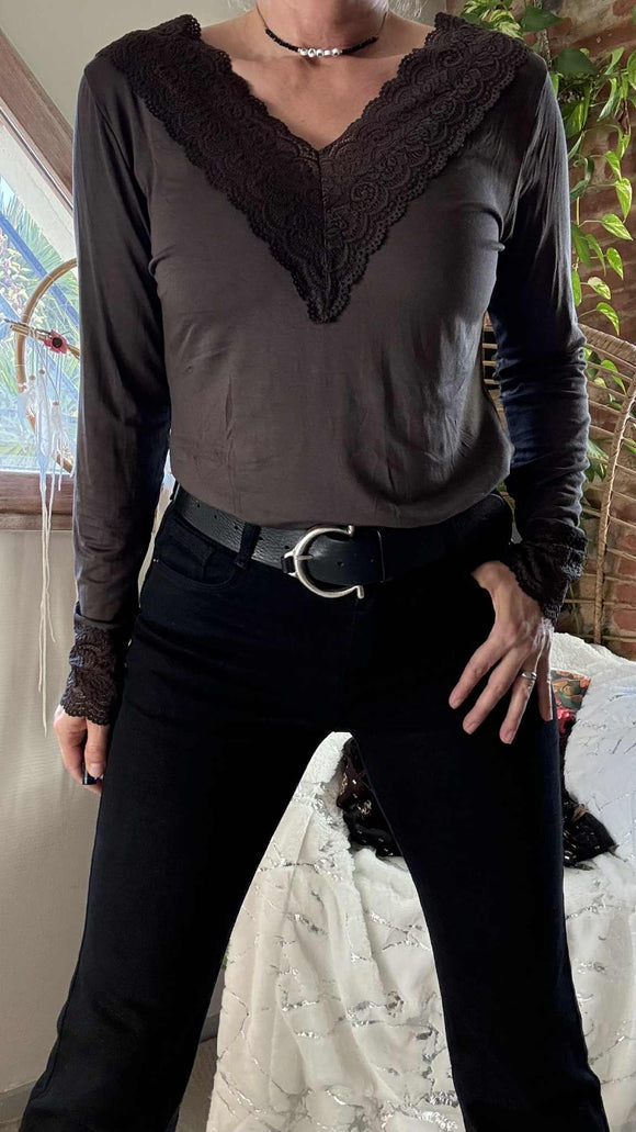 Sous pull Ariana chocolat