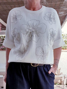 Pull blanc Mathilde