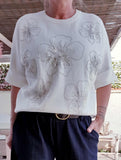 Pull blanc Mathilde
