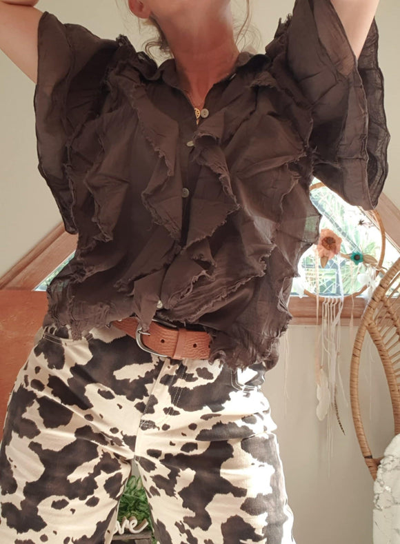 Blouse Froufrou Chocolat