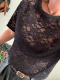 Haut Dentelle Marquise noir du 36 au 42