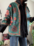 Veste bohème verte du 36 au 44/46