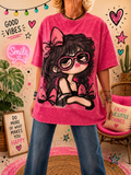 Tee-shirt Ample Girl Rose