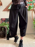 Pantalon Gabrielle croisé noir  du 38 au 48