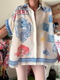 Chemise Langoustine bleu