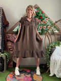 Robe Cécile chocolat du 38 au 52