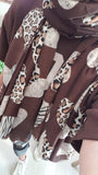 Echarpe Coeur Chocolat