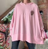 Sweat Skull strass rose