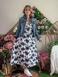 Veste jeans Skull strass