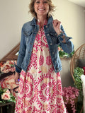 Veste jeans Skull strass