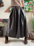 Jupe Céline avec ceinture chocolat du 36 au 42/44