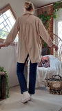 Chemise beige oversize