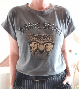 Tee-shirt Brave Spirit noir délavé