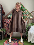 Robe Cécile chocolat du 38 au 52