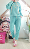 Ensemble jogg Bohème turquoise